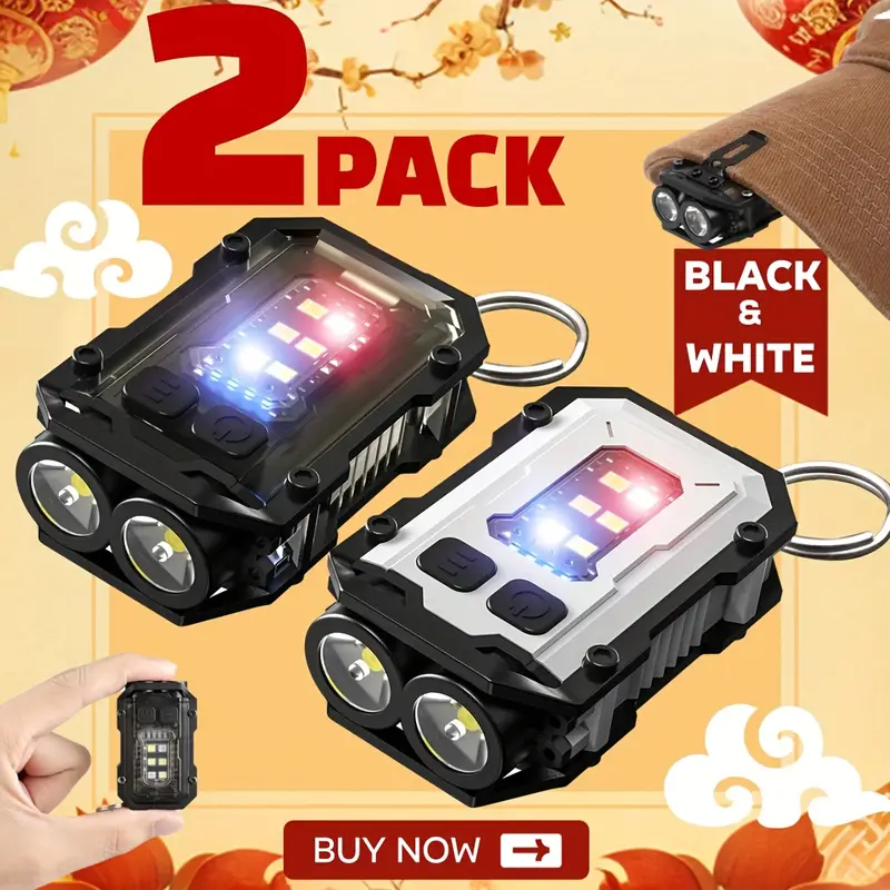 Keychain Flashlight - Linterna con Clip recargable Mini EDC