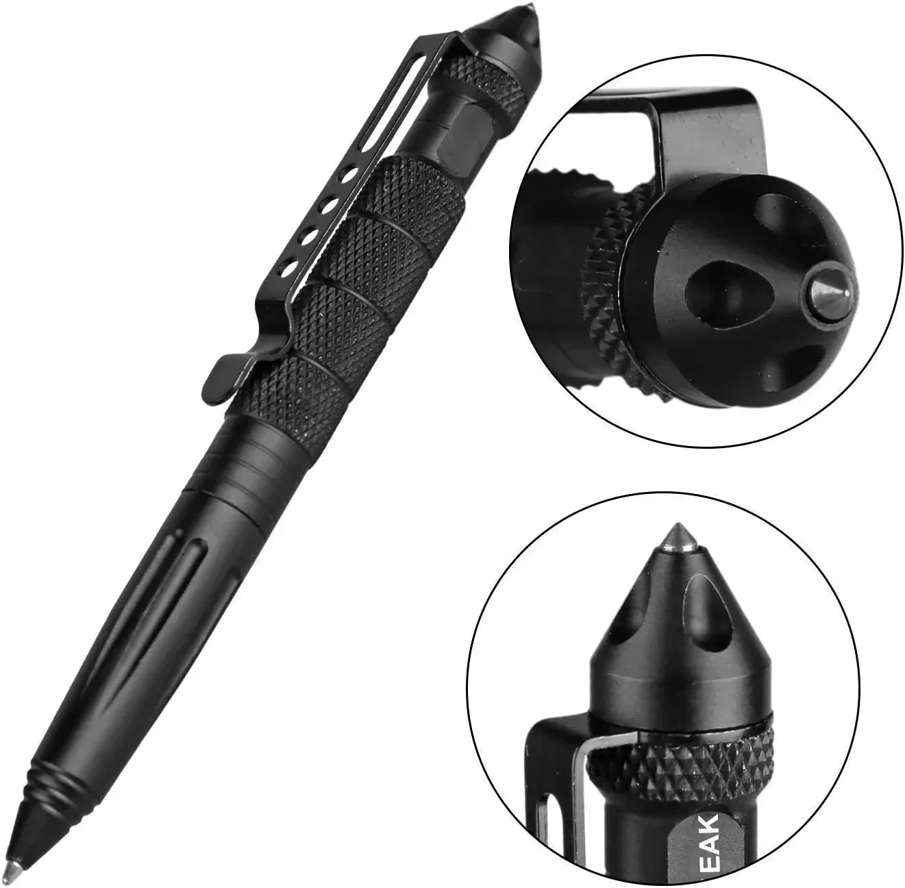 Pen Tactical Glass - Bolígrafo Táctico Multifuncional, Autodefensa, Antideslizante, Herramienta