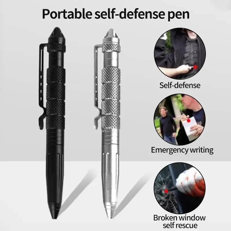 Pen Tactical Glass - Bolígrafo Táctico Multifuncional de Acero de