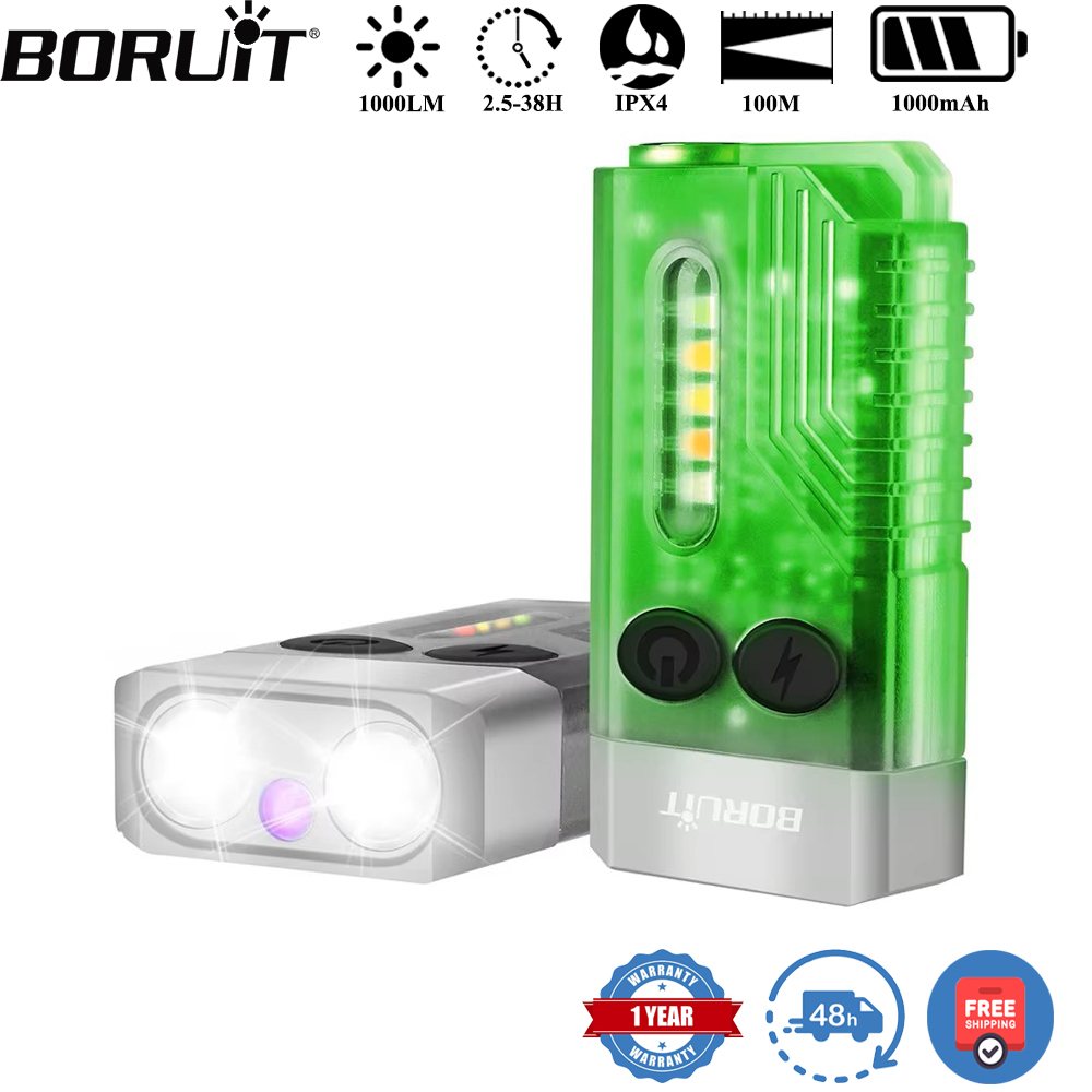 Keychain Flashlight - BORUiT V10 llavero UV LED EDC