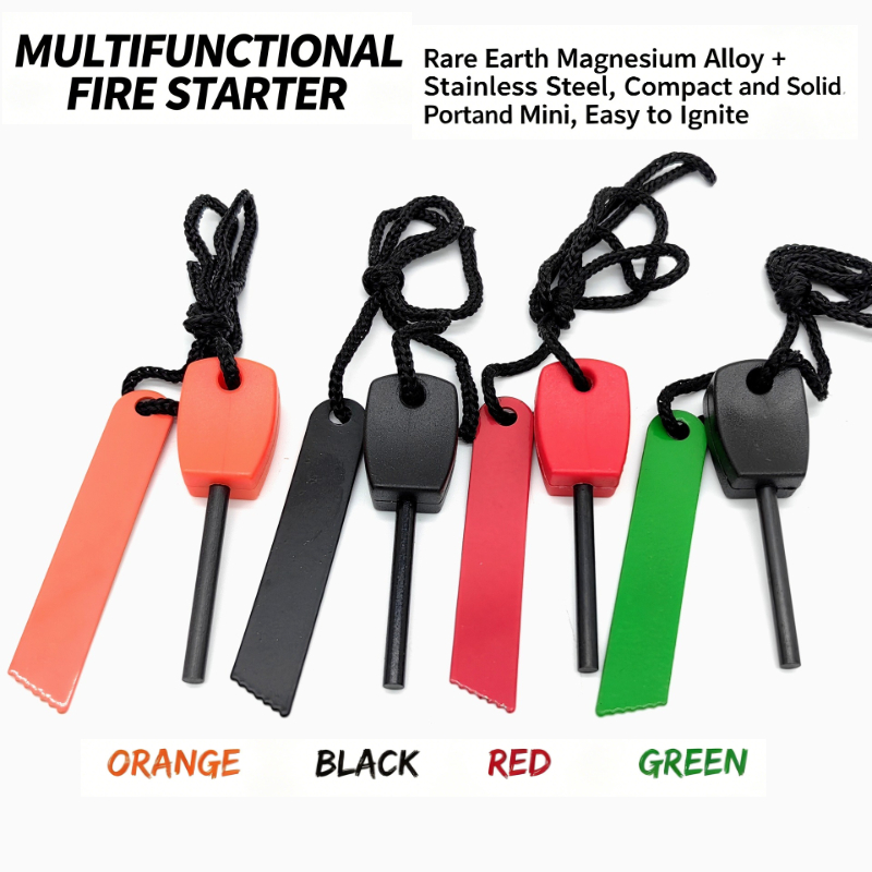 Ferro Rod Striker - Encendedor de fuego portátil pequeño, varilla