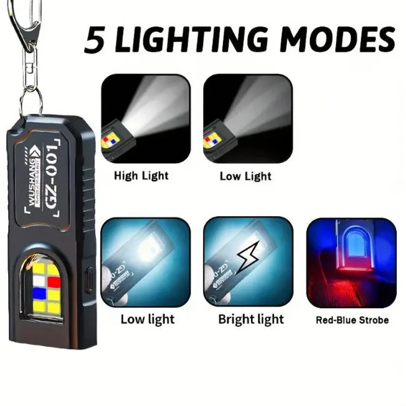 Potente Mini Linterna LED COB  - Keychain Flashlight reseña y precio