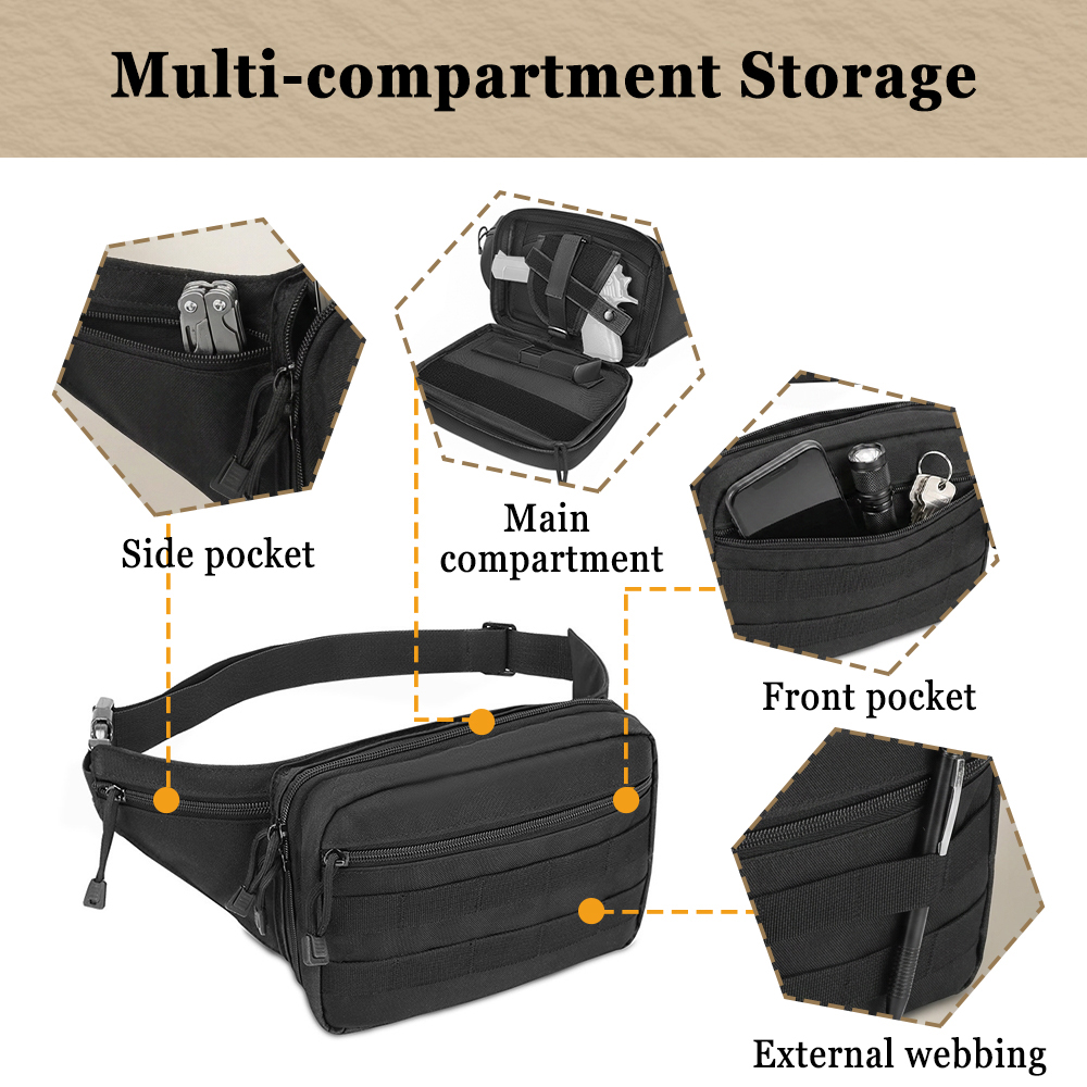 Bolsa táctica para pistola de  - Edc Concealed Carry Fanny Pack reseña y precio
